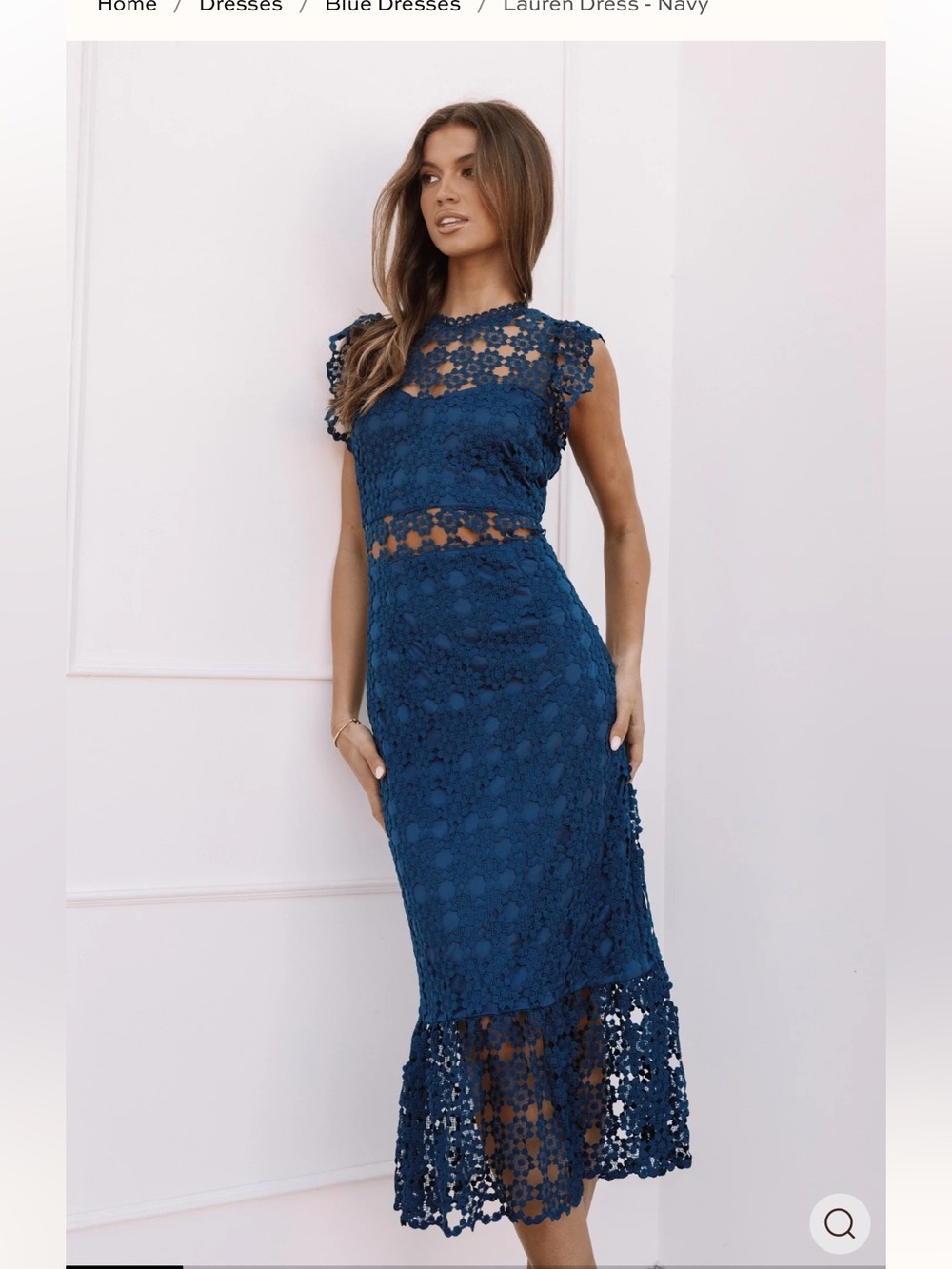 Petal & Pup Lauren Lace Overlay Midi Dress